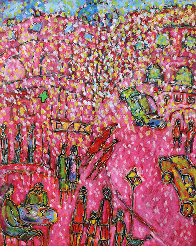 JO à Montmartre par Jean Mirre, Peinture en vente sur Singulart