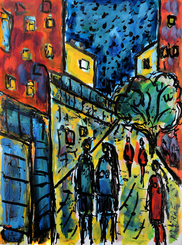 Soirée bleue par Jean Mirre, Peinture en vente sur Singulart