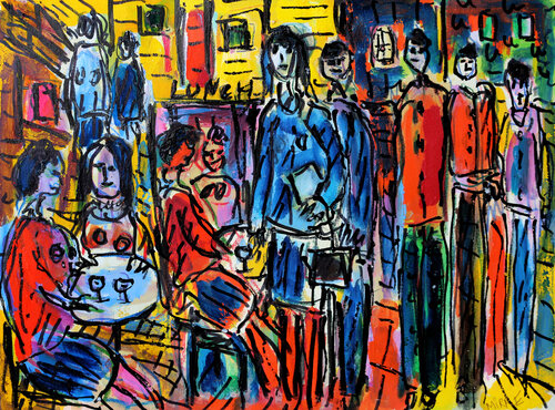 Lunch Break van Jean Mirre, Schilderij te koop op Singulart