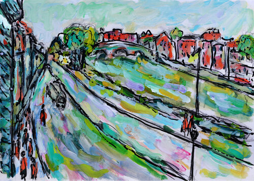 Quai Voltaire van Jean Mirre, Schilderij te koop op Singulart