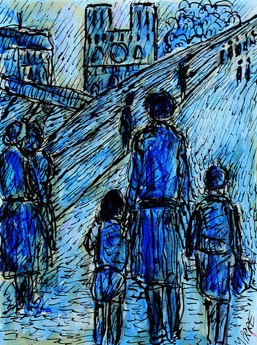 Mère et quais by Jean Mirre, Painting for Sale on Singulart