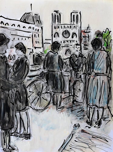 exLe triporteur van Jean Mirre, Schilderij te koop op Singulart