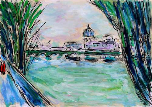 Hiver à Paris di Jean Mirre, Pittura in vendita su Singulart