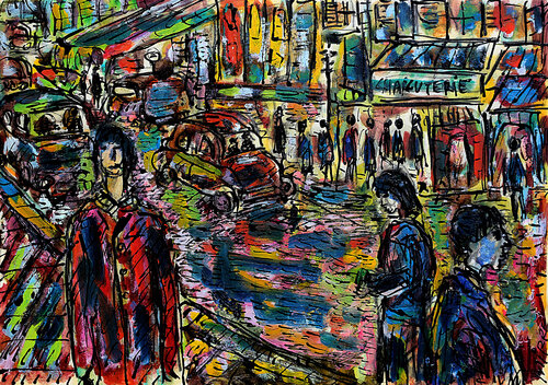 Rue Saint-Maur by Jean Mirre, Painting for Sale on Singulart