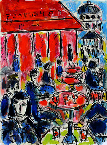 Rue Soufflot by Jean Mirre, Painting for Sale on Singulart