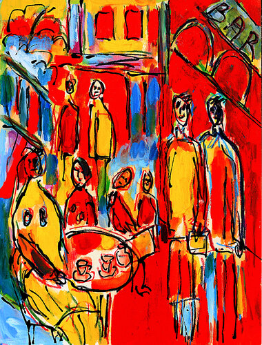 La terrasse di Jean Mirre, Pittura in vendita su Singulart