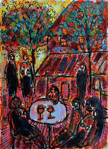 Bar Vert by Jean Mirre, Painting for Sale on Singulart