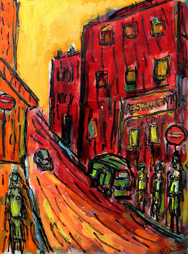 Rayon Rouge van Jean Mirre, Schilderij te koop op Singulart