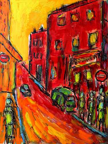 Rayon Rouge van Jean Mirre, Schilderij te koop op Singulart