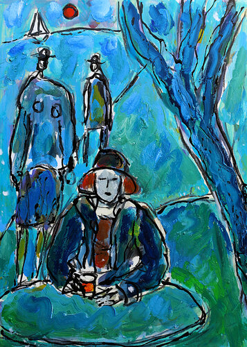 Thé à la menthe di Jean Mirre, Pittura in vendita su Singulart