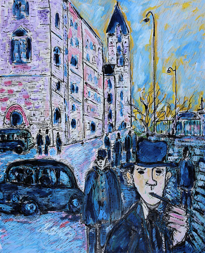 Nestor Burma d'après Tardi von Jean Mirre, Malerei kaufen auf Singulart