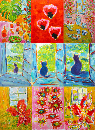 Paradis de Neige ( mon chat ) di Jean Mirre, Pittura in vendita su Singulart