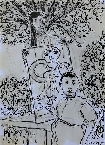 Picasso junior van Jean Mirre, Schilderij te koop op Singulart