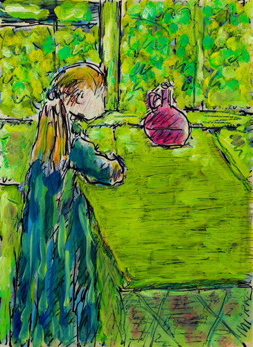 Dans la véranda d'après Berthe Morisot par Jean Mirre, Peinture en vente sur Singulart