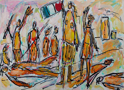 Petit peuple di Jean Mirre, Pittura in vendita su Singulart