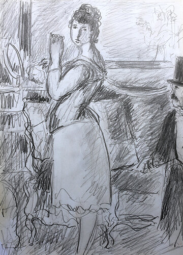 D'après Manet Nana by Jean Mirre, Painting for Sale on Singulart