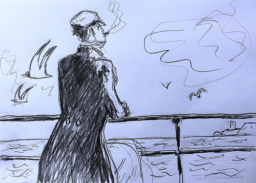Corto Maltese d'après Hugo Pratt von Jean Mirre, Malerei kaufen auf Singulart