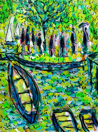 La Grenouillère d'après Renoir by Jean Mirre, 絵画 for Sale on Singulart