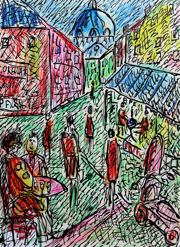 Le Consulat, Paris van Jean Mirre, Schilderij te koop op Singulart