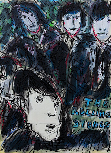 The Rolling Stones by Jean Mirre, Painting for Sale on Singulart