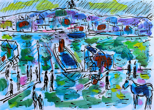 Marseille d'après Marquet de Jean Mirre, Pintura a la venta en Singulart