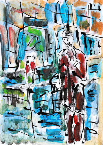 Piano bar von Jean Mirre, Malerei kaufen auf Singulart