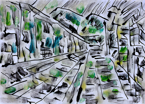 Western city di Jean Mirre, Pittura in vendita su Singulart