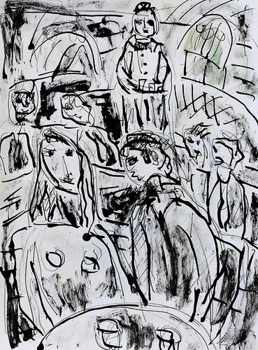Café cloche van Jean Mirre, Schilderij te koop op Singulart
