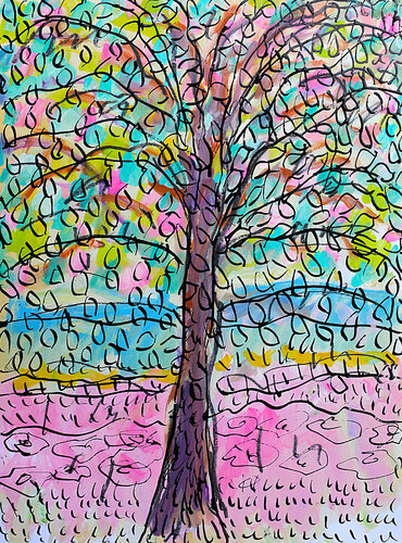 Sympa tree  SOLD von Jean Mirre, Malerei kaufen auf Singulart