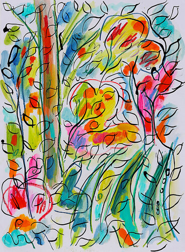 Jardin par Jean Mirre, Peinture en vente sur Singulart