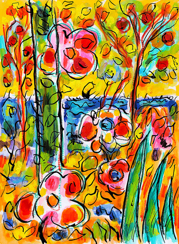 Psyché des fleurs von Jean Mirre, Malerei kaufen auf Singulart