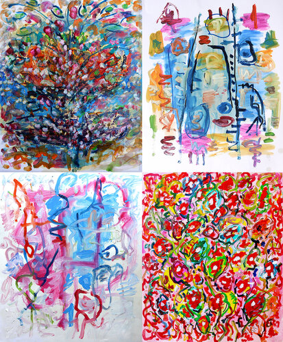 Polyptique 3 par Jean Mirre, Peinture en vente sur Singulart