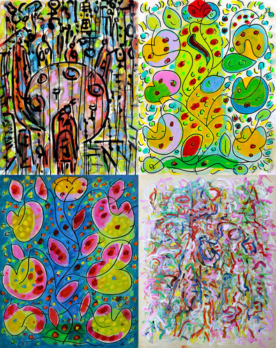 Polyptique  8 par Jean Mirre, Peinture en vente sur Singulart
