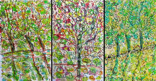 Alter eg'eau + GMO Tree + Canal van Jean Mirre, Schilderij te koop op Singulart