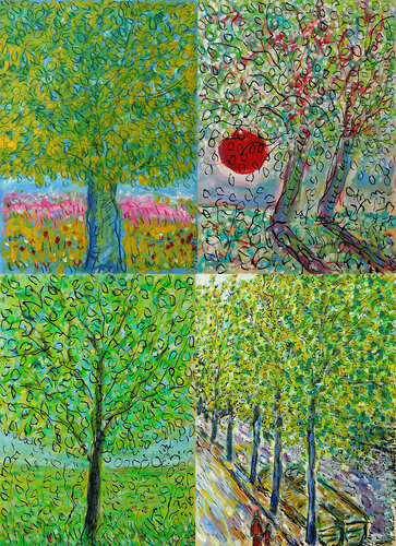 Poésie des arbres von Jean Mirre, Malerei kaufen auf Singulart