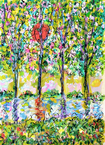 Plan d'eau by Jean Mirre, Painting for Sale on Singulart