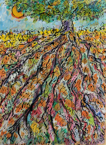 Racines et ailes van Jean Mirre, Schilderij te koop op Singulart