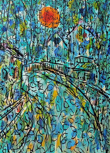 Lumière bleue van Jean Mirre, Schilderij te koop op Singulart