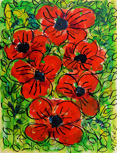 Amapolas par Jean Mirre, Peinture en vente sur Singulart