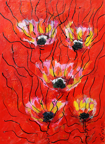 Œillets van Jean Mirre, Schilderij te koop op Singulart