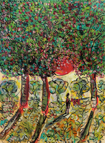 Among trees van Jean Mirre, Schilderij te koop op Singulart