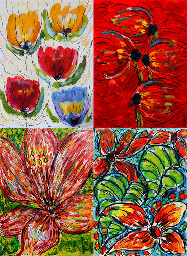 Tant qu'il y aura des fleurs + Martingale + Féminité florale + Vanille par Jean Mirre, Peinture en vente sur Singulart
