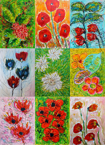 Fleurs en paix par Jean Mirre, Peinture en vente sur Singulart