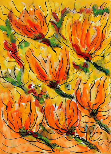 Tulipes de Savoie van Jean Mirre, Schilderij te koop op Singulart