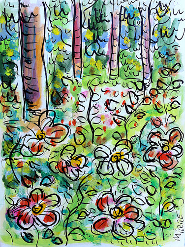 Cartoon wood by Jean Mirre, Painting for Sale on Singulart