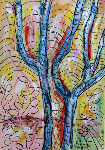 Danse des troncs by Jean Mirre, Painting for Sale on Singulart