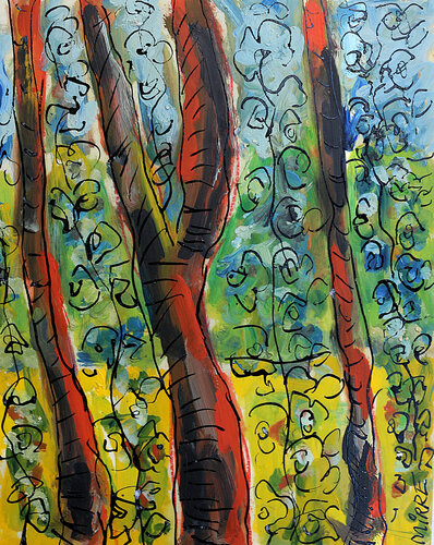 Troncs by Jean Mirre, Painting for Sale on Singulart