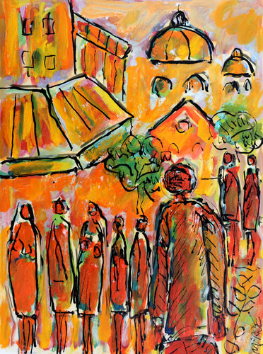 Walking Paris von Jean Mirre, Malerei kaufen auf Singulart
