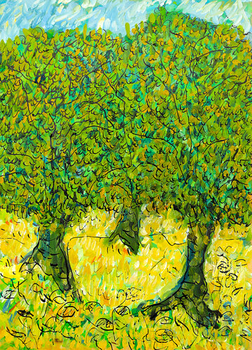 Lubéron par Jean Mirre, Peinture en vente sur Singulart