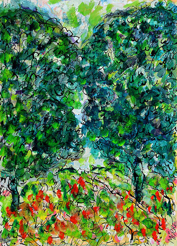 Loving trees von Jean Mirre, Malerei kaufen auf Singulart